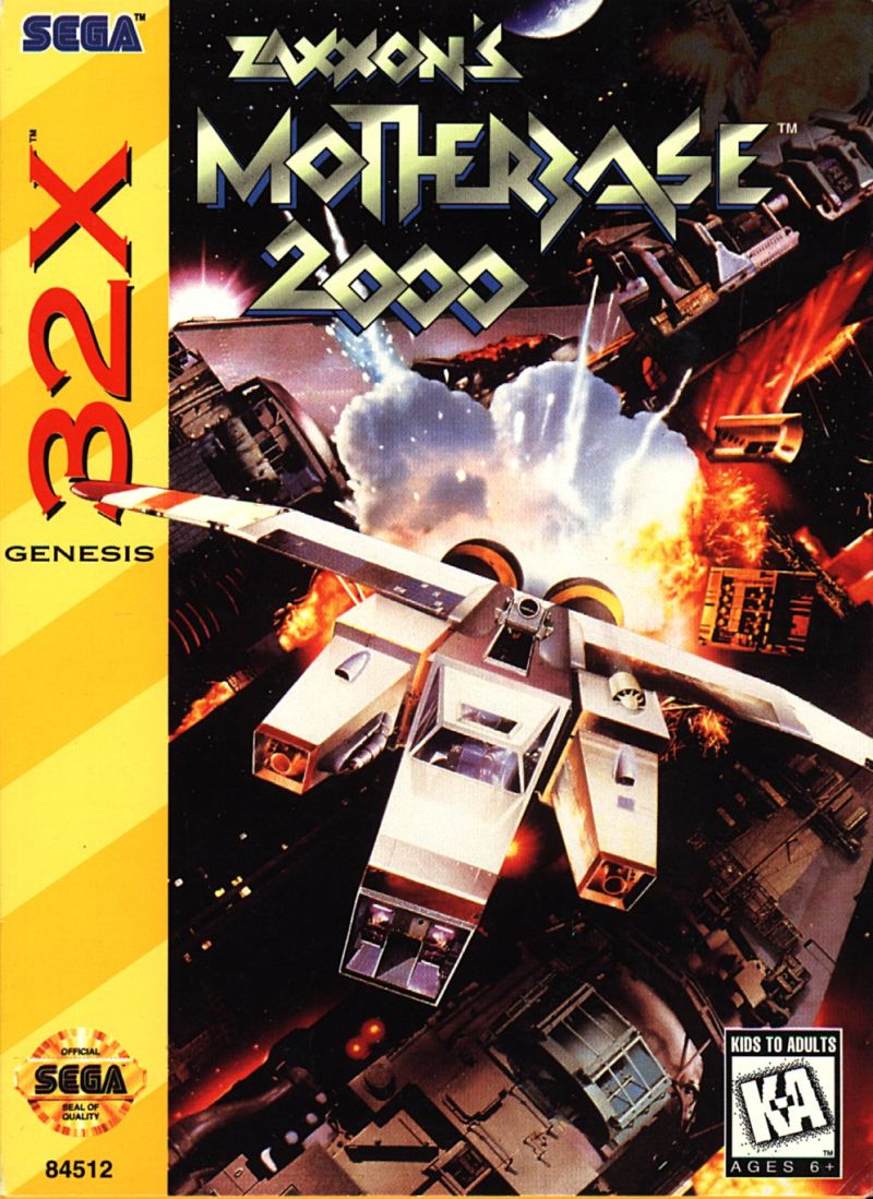 Zaxxon's Motherbase 2000 box art for Sega 32X